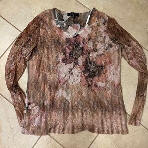 B. L.E.U sequin top NWOT